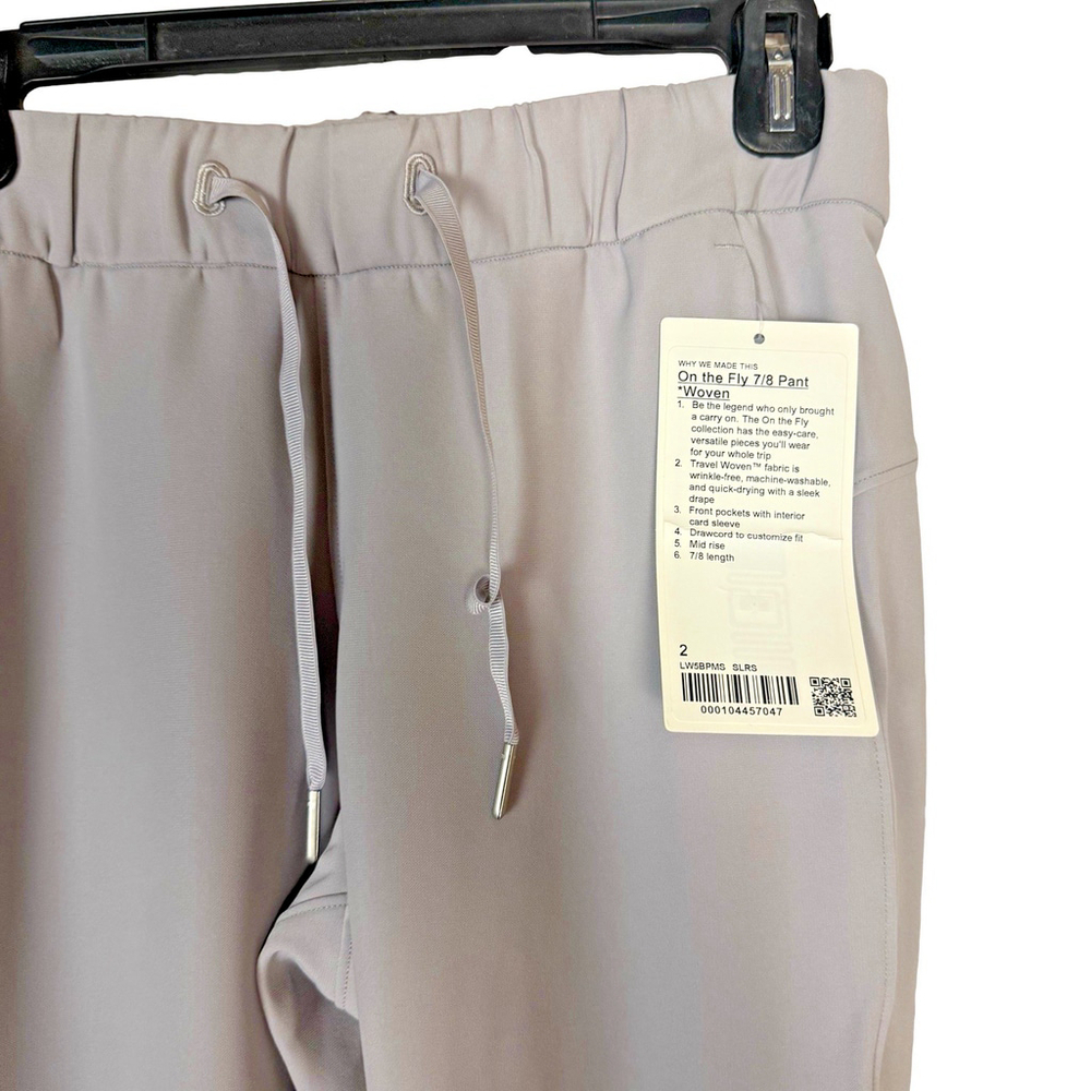 Lululemon New On The Fly 7/8 Pant (Woven) Silverscreen Mid-rise - Picture 6 of 12